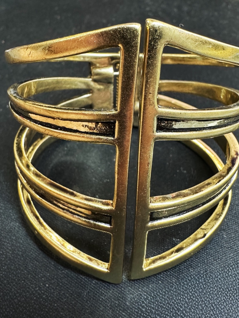 Jenny Bird Gold Multi-Bar Open Cuff Bracelet